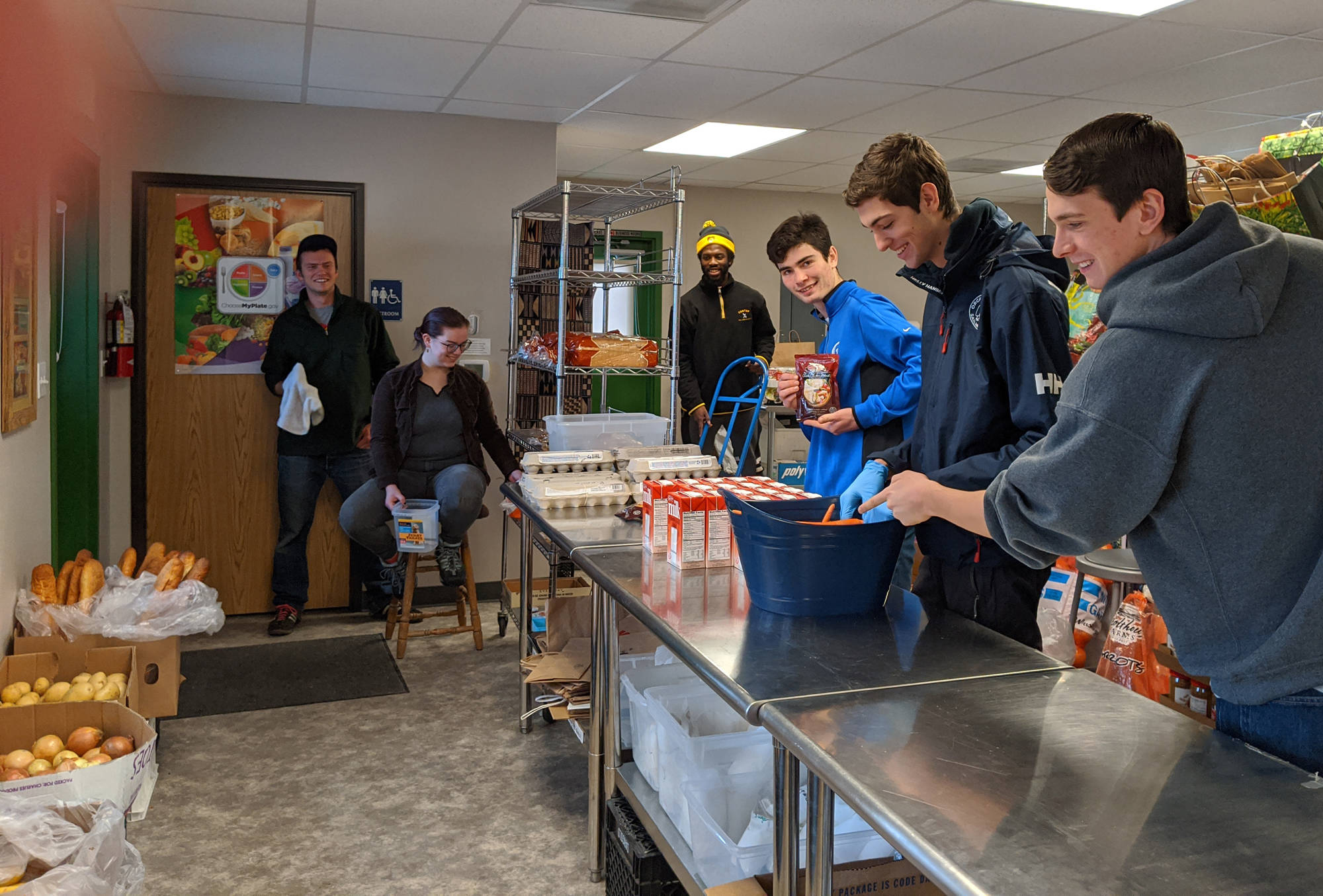 Left to right: Robin Gropp; Molly Troxel; Isaiah Maxi; Ewan Lister; Landon Carter; Jayson Krisch (Contributed photo.)