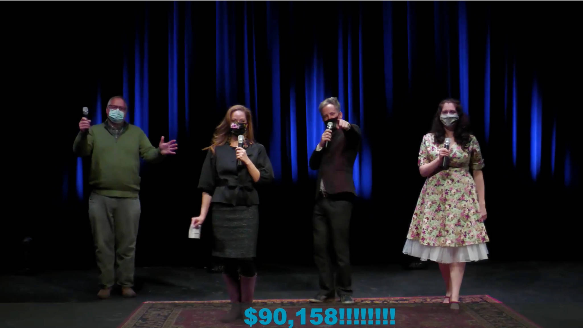 Left to right: Dimitri Stankevich, Nicole Matisse, Jake Perrine and Bethany Marie during the telethon.