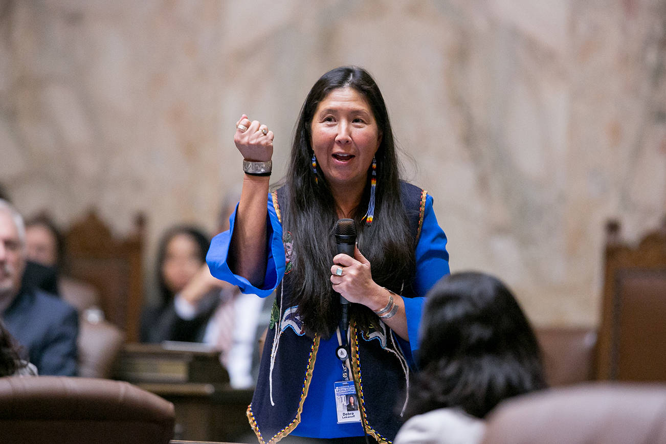 House Democrats/contributed photo
The House of Representatives convenes to honor Reverend Dr. Martin Luther King Jr. with HR 4602, Jan. 21, 2019. Lekanoff is the only Native American in the Washington State Legislature.