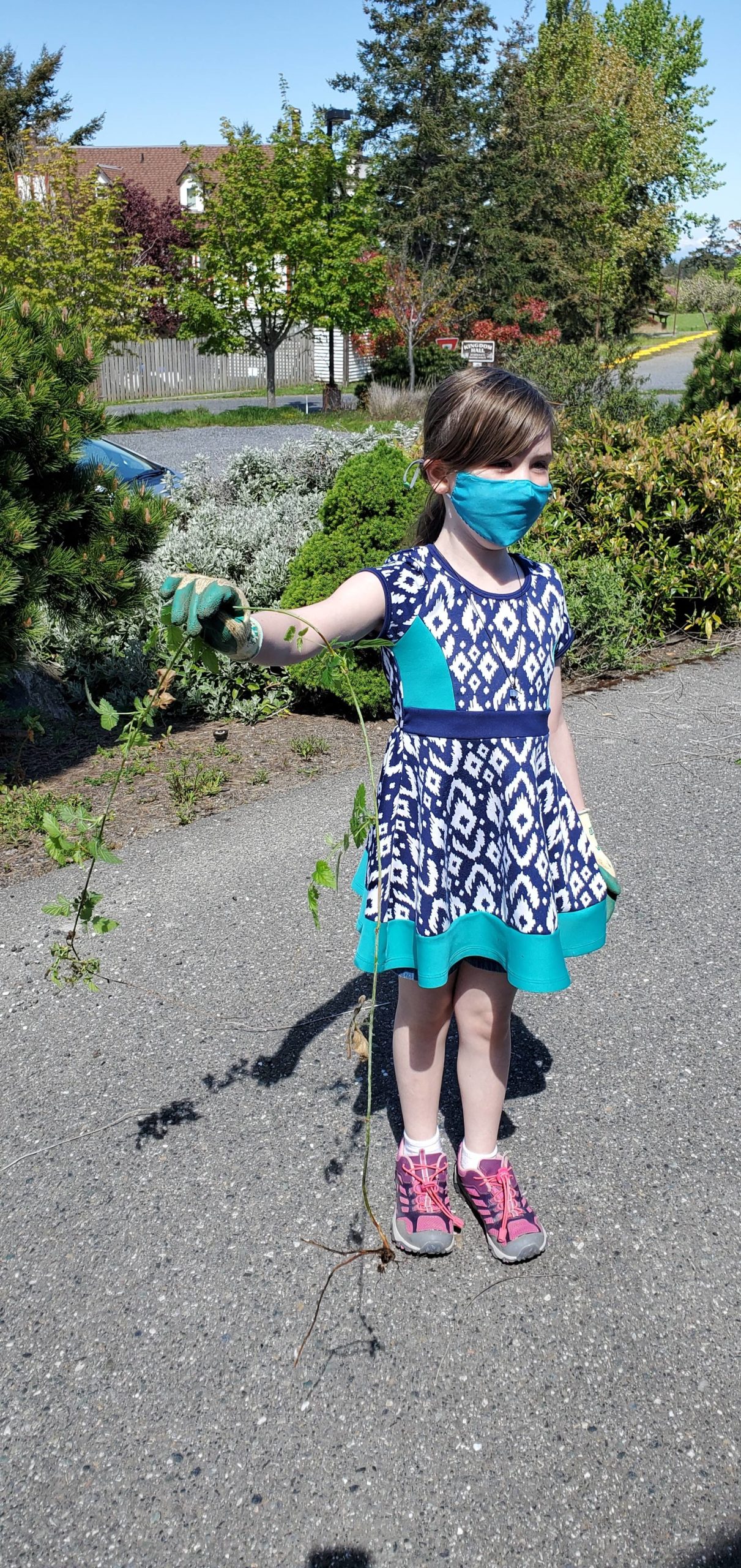 Audrey Hall during the spring clean-up.