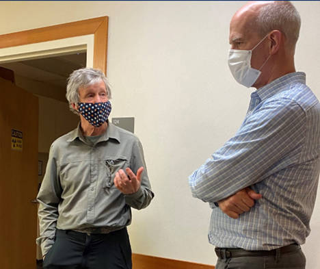 Contributed photo
Dr. Frank James, Medical Director and Primary Care Physician for Island Primary Care – Orcas giving a tour to Rep. Rick Larsen on May 27.