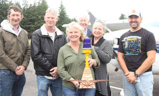 Diane Craig/ staff photo
Port manager Jeannie Sharp with last year’s winning trophy.
