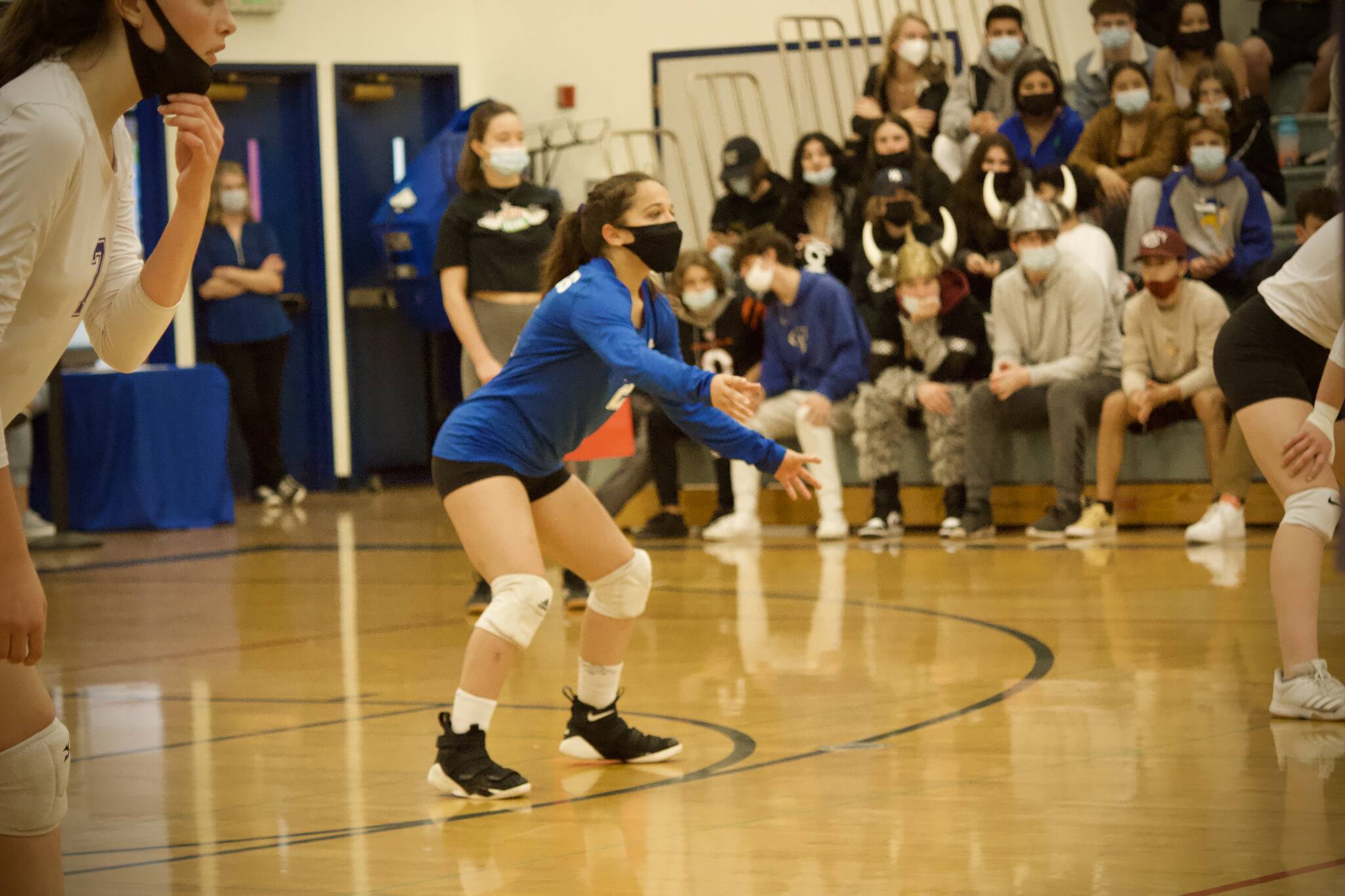Corey Wiscomb photo
Always ready for the dig, sophomore libero Milana Schneider focuses in.