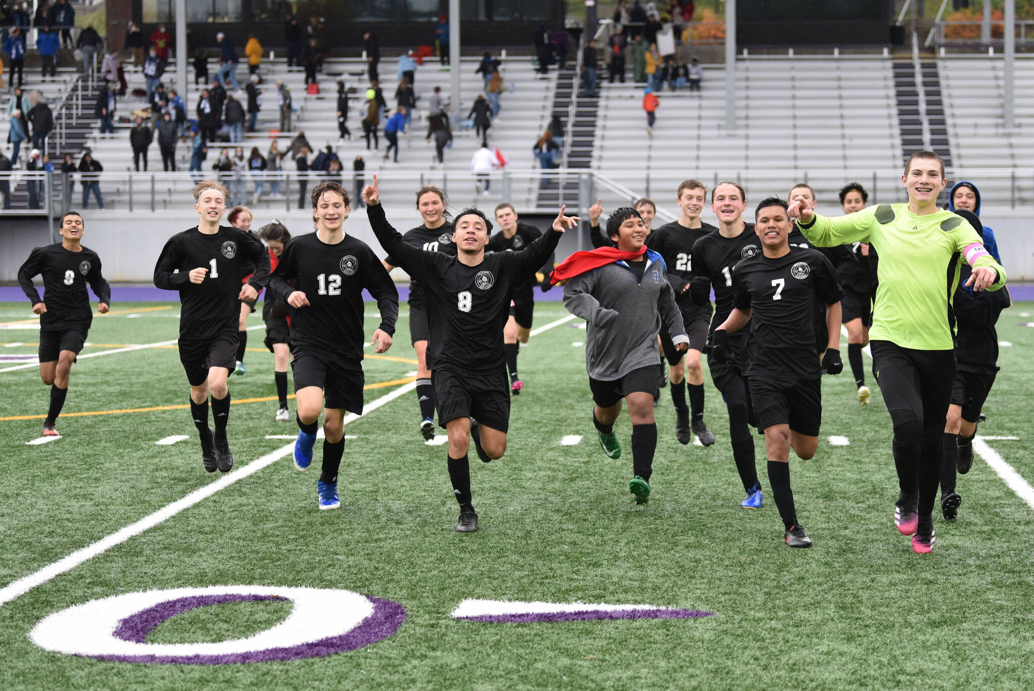 Chris Sutton
As has become tradition for the Orcas team over the years, each win is followed by a big salute and gratitude for all the fans in attendance at each of their games. This is especially appreciated at the State Playoffs where no team has a home field advantage.