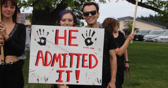 Heather Spaulding / Staff photo
Protestors at the courthouse