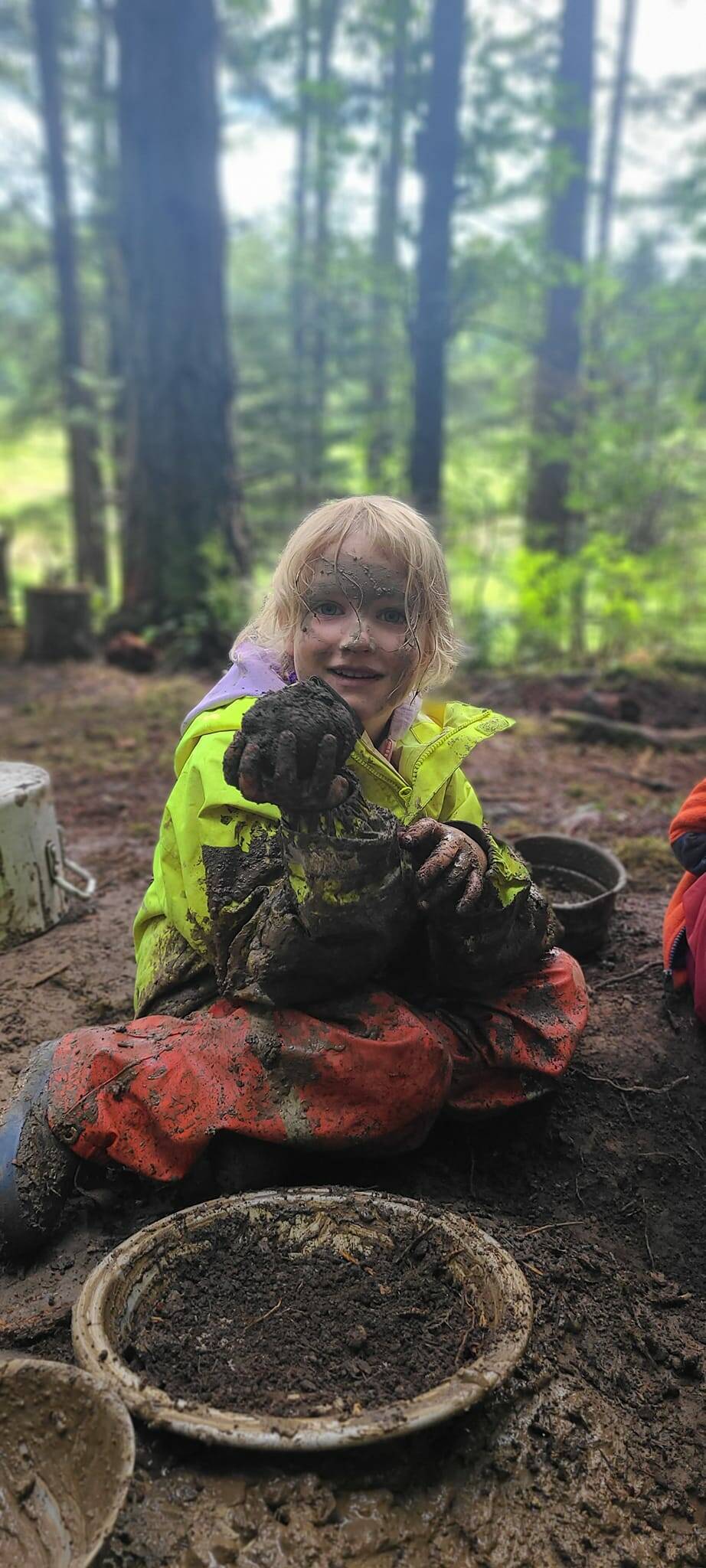 A child at Kaleidoscope's Forest School.