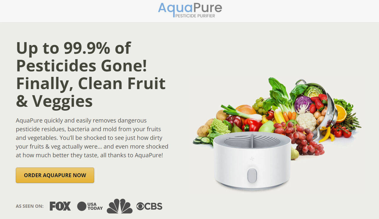 AquaPure Pesticide Produce Purifier Cleaner For Fruits, 42 OFF