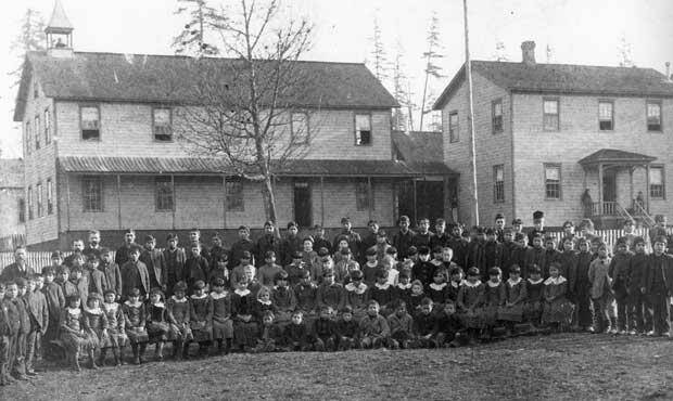 Contributed photo
Puyallup Indian School, Tacoma, WA 1889 (Suquamish Museum Archives).