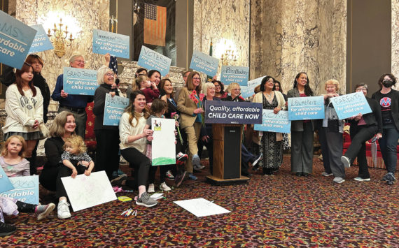 Contributed photo
Sen. Patty Murray, D-Washington, joined with supporters in Olympia to celebrate passage of a $1.85 billion increase in federal funding for the Child Care and Development Block Grant. The increase was part of a large appropriations bill adopted in December.