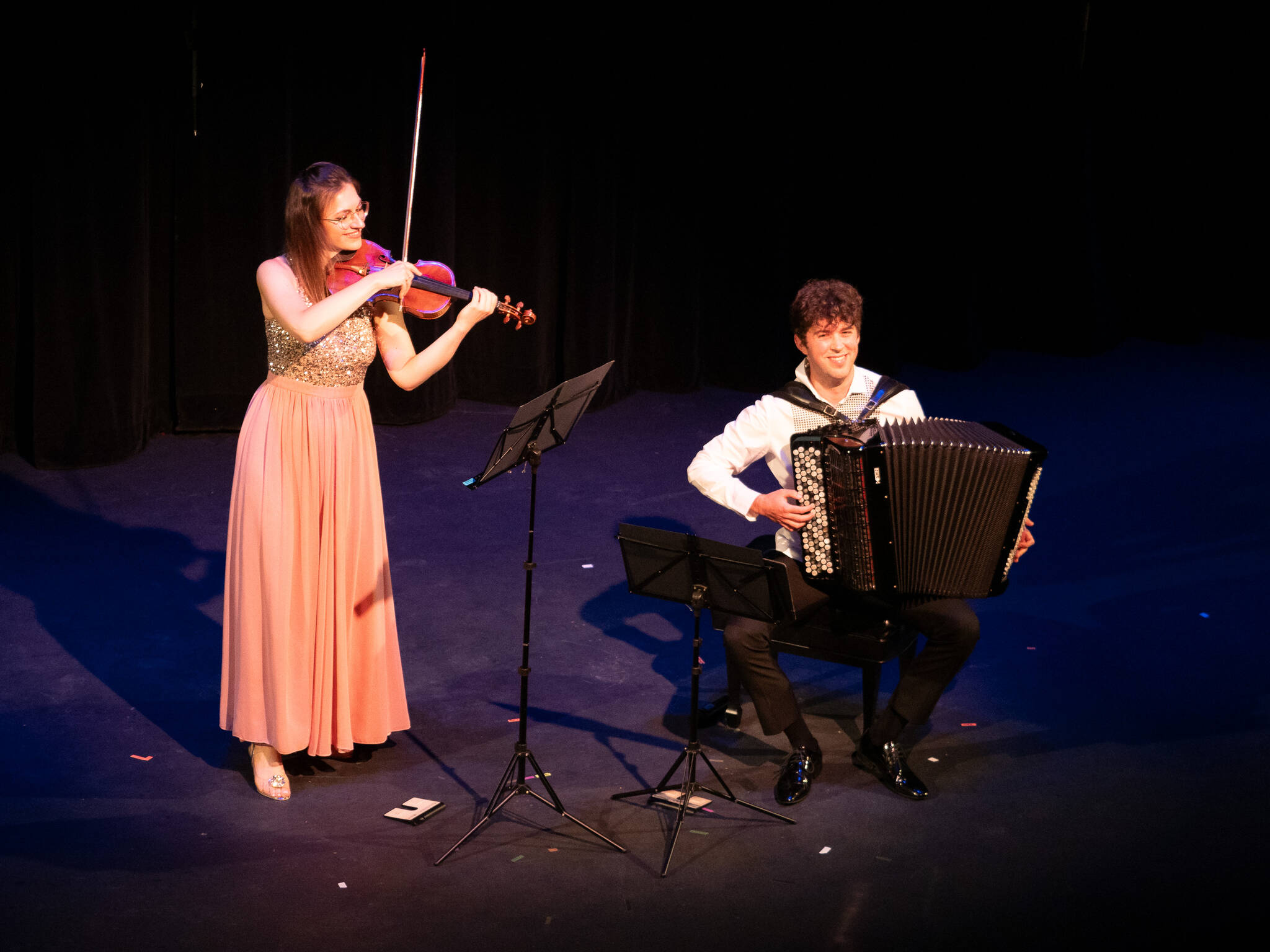 The OICMF violin and accordion duo returns to the islands Islands