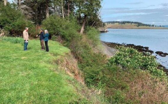 San Juan Island landowners on a Shore Friendly property visit with Friends of the San Juans and coastal experts. Submitted photo