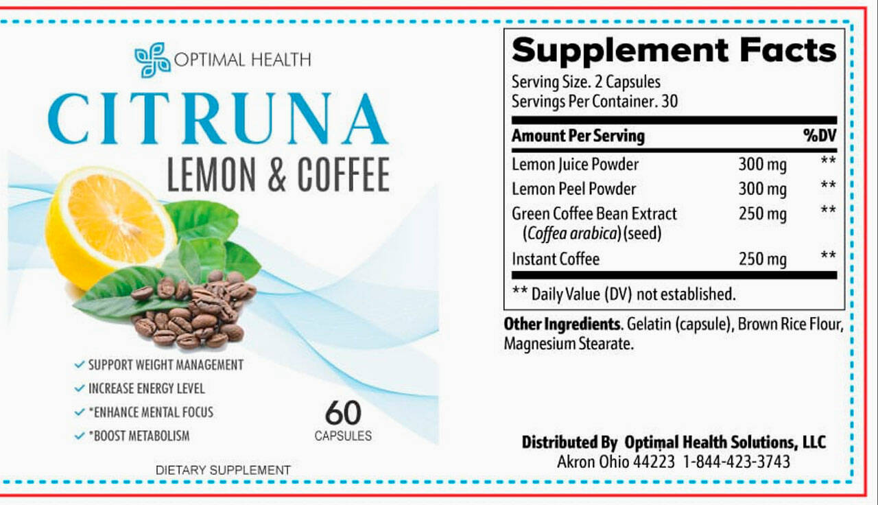 Citruna Reviews Crucial Customer Concerns Hidden Dangers Exposed 35939641 Web1 M2 ISJ 20240403 Citruna Lemon Coffee Supplement Facts 