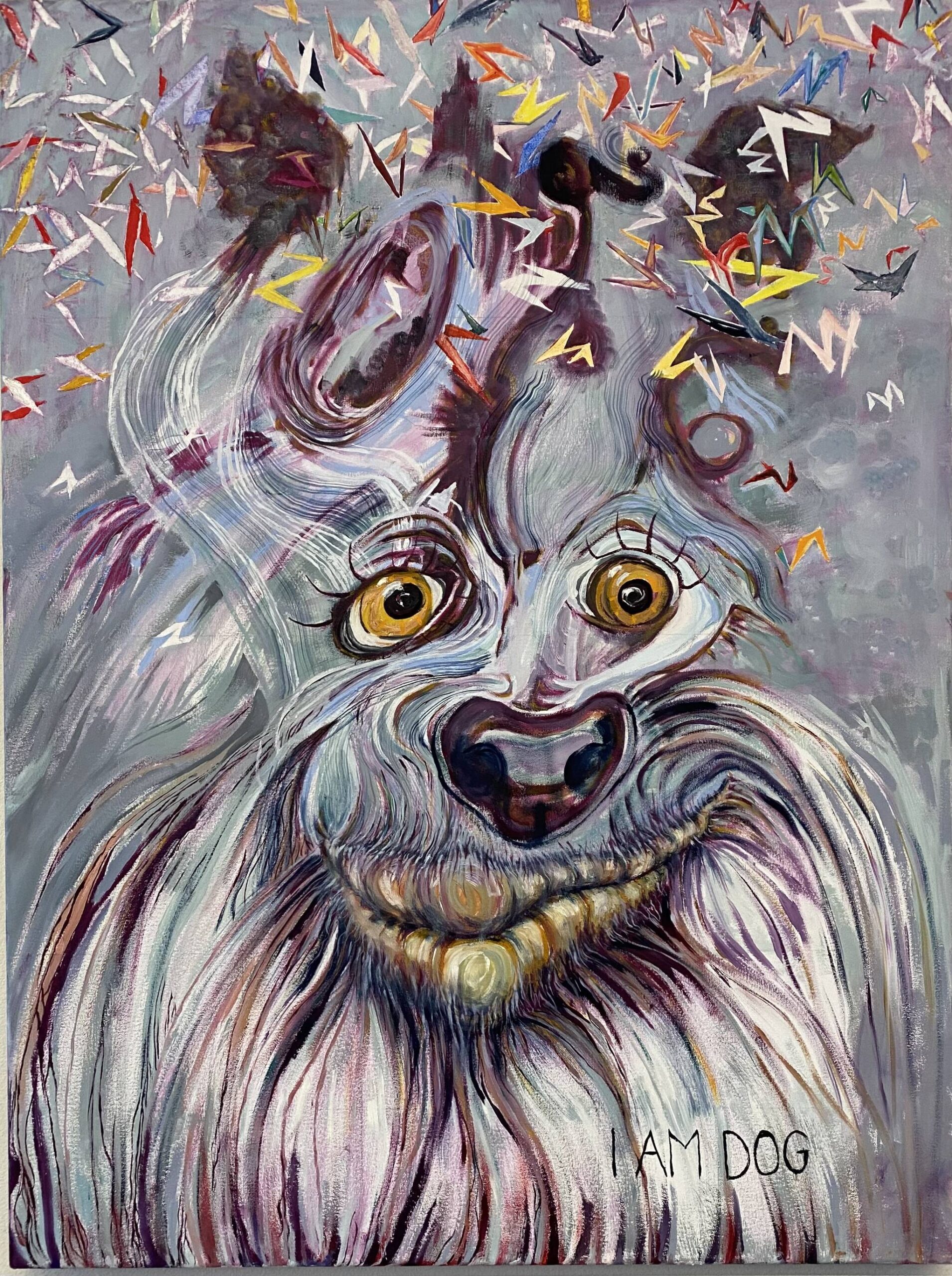 I AM DOG, oil on canvas.