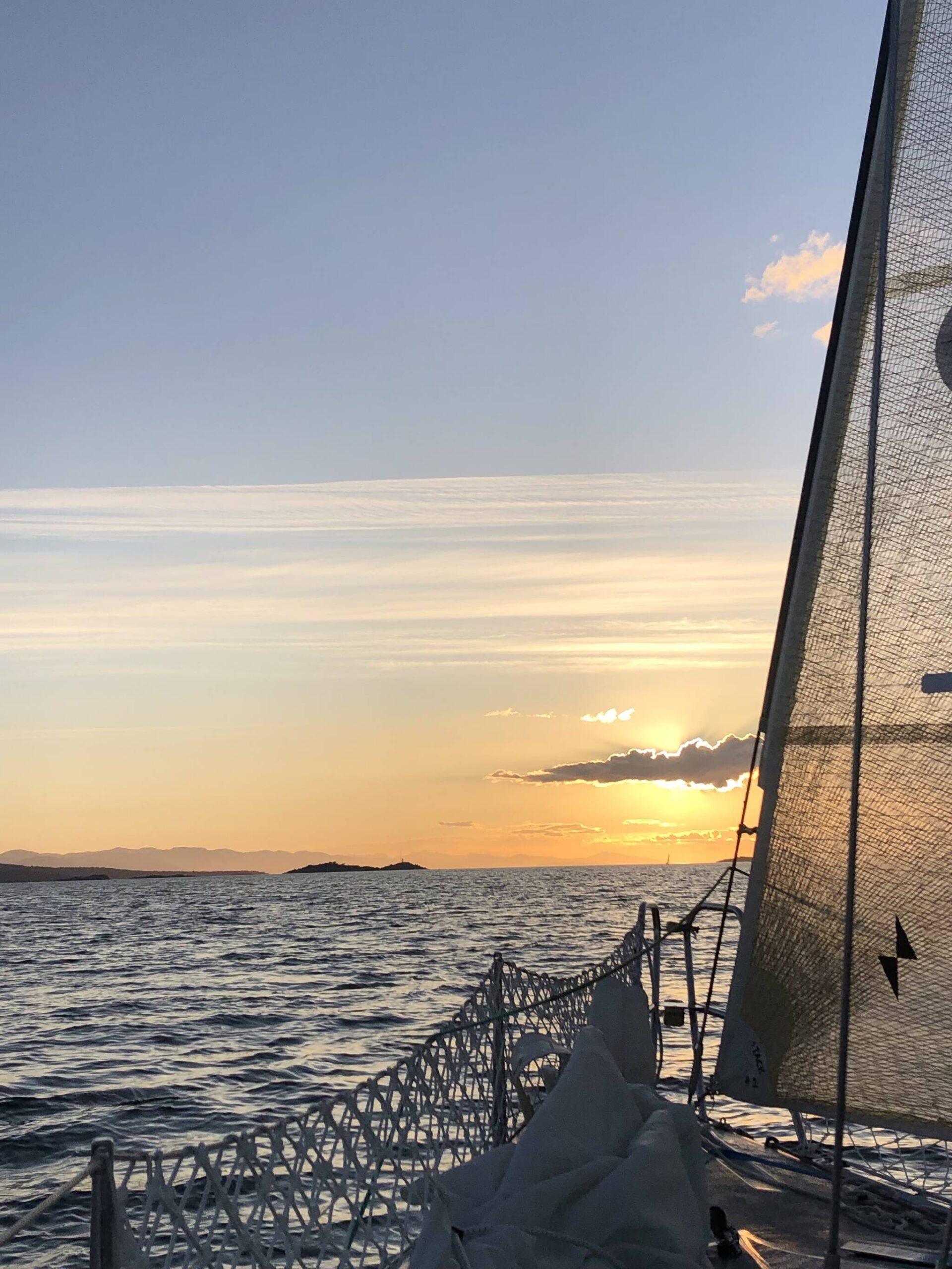 Sunset captured from the bow of the teams boat, Loose Cannon, during the race
Submitted photo