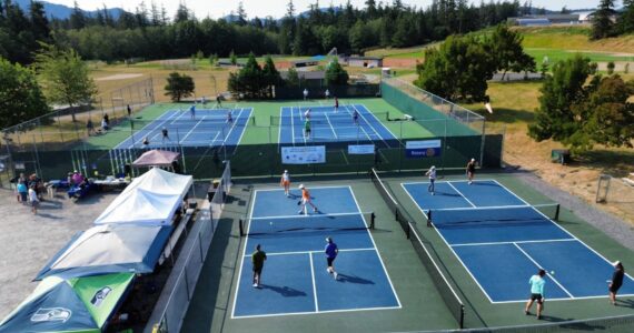 Contributed photo.
Eight courts of action at Buck Park during the 2024 summer tournament.