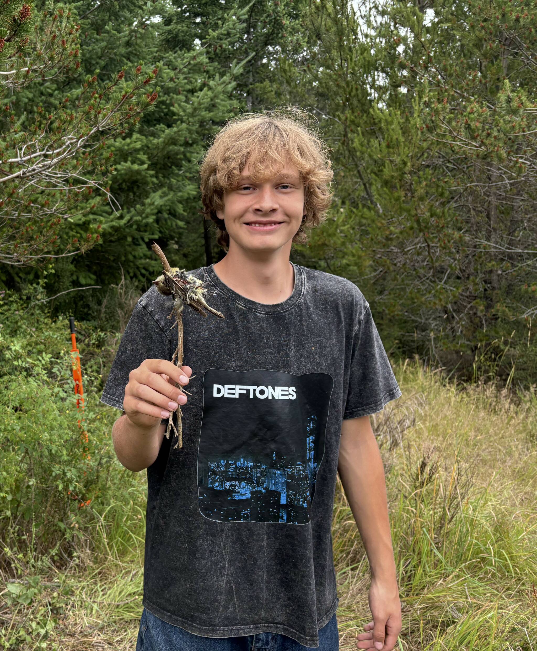 Contributed photo.
Davis Dougherty shows off a rarely discovered feat of nature.