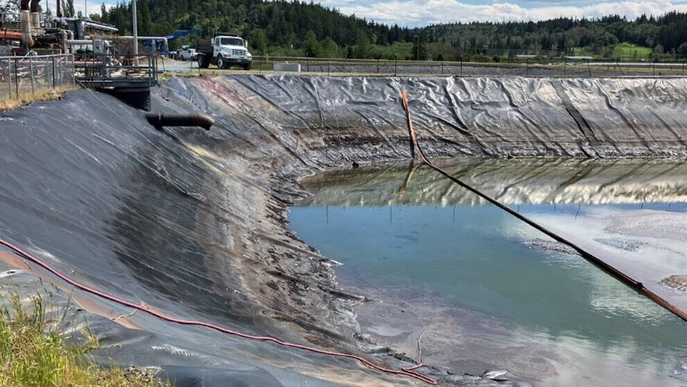 Contributed photo.
Part of the spill containment area that held a sludge of dangerous waste at the HF Sinclair refinery.