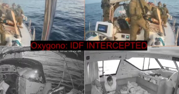 Colleen Smith Summers photo.
An image from the flotilla livestream taken on Oct. 1 at 8:30 p.m. PST.