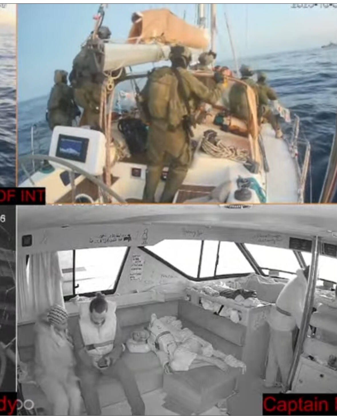 Colleen Smith Summers photo.
An image from the flotilla livestream taken on Oct. 1 at 8:30 p.m. PST moments before Israeli military disabled the cameras on the boat Oxygono.