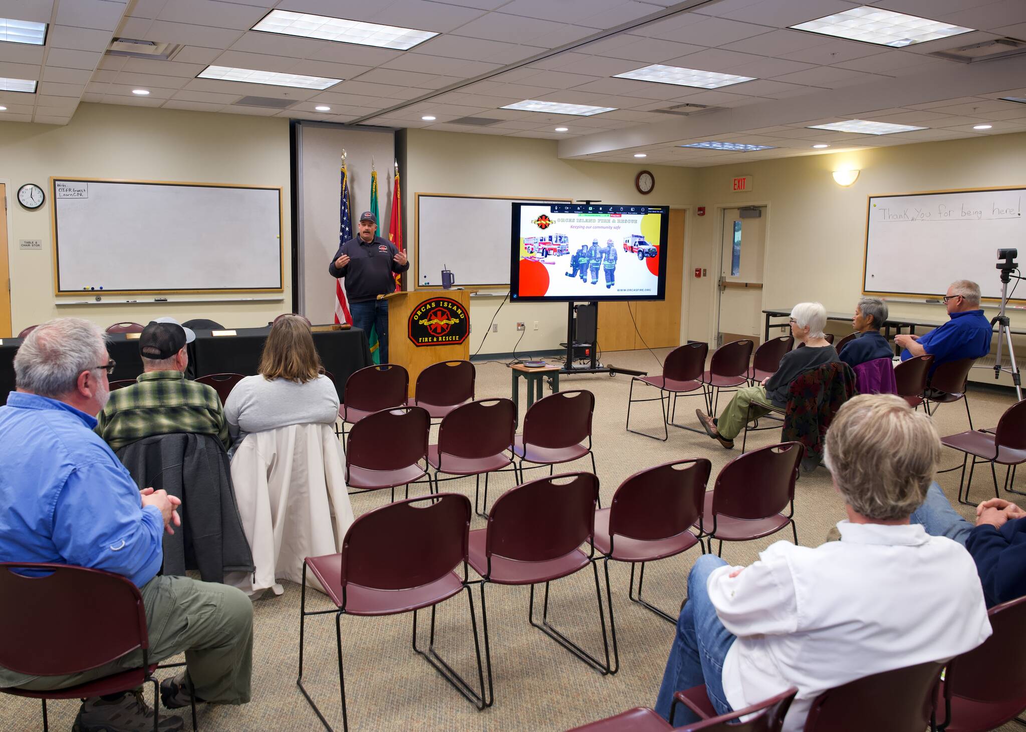 Darrell Kirk photo.
Community members attend the town hall.