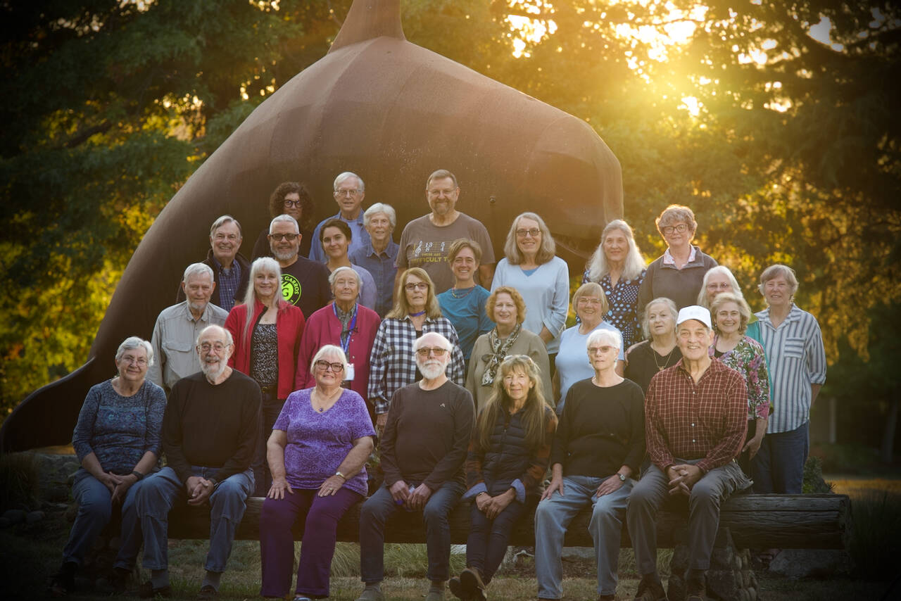 Darrell Kirk photo.
Orcas Choral Society sings at the Orcas Center.
