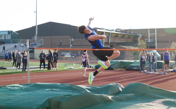 Darrell Kirk photo.
Forrest Frausto during a track competition.
