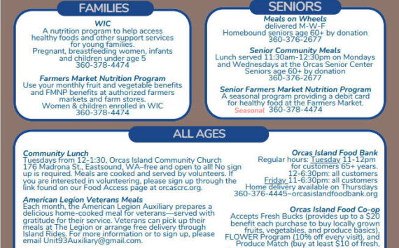 Orcas Food Access Resource Guide.