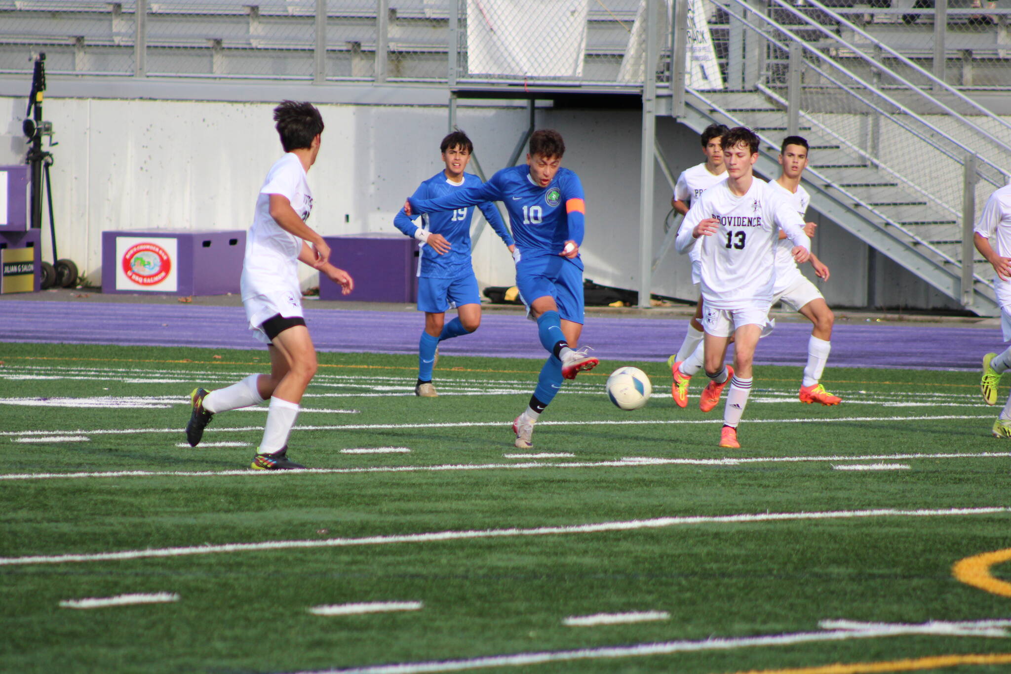 Cienna Richardson photo.
The boys soccer team in the district tournament.