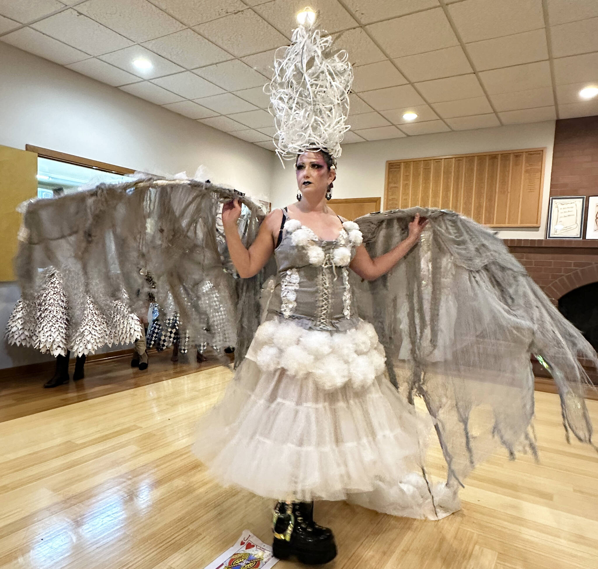 Colleen Smith Summers photo.
Heather Hoffman in the fashion show at Orcas Center.