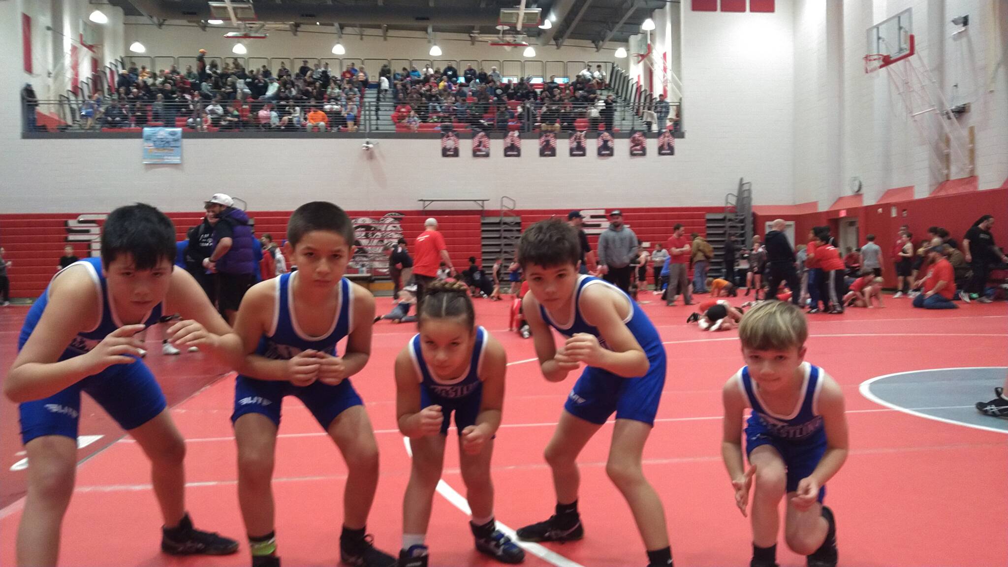 Contributed photo.
Orcas Wrestlers in Stanwood. L-r: Weston Wooding, Dàvìd Nuñez, Mariana Nuñez, Caden Mcquire-King and Elliot Wooding.