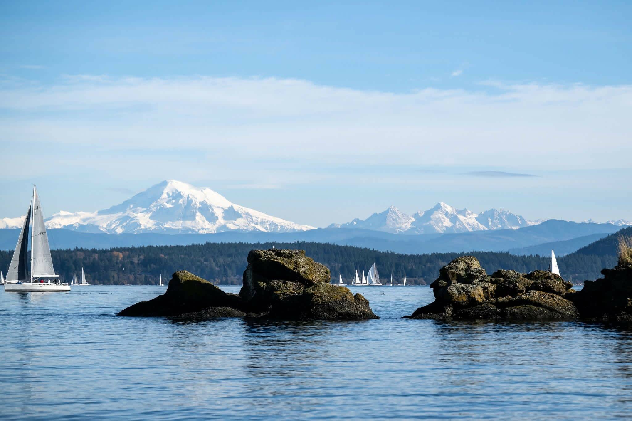 Contributed photos by Sean Trew
The seas were calm during the Around the County Race