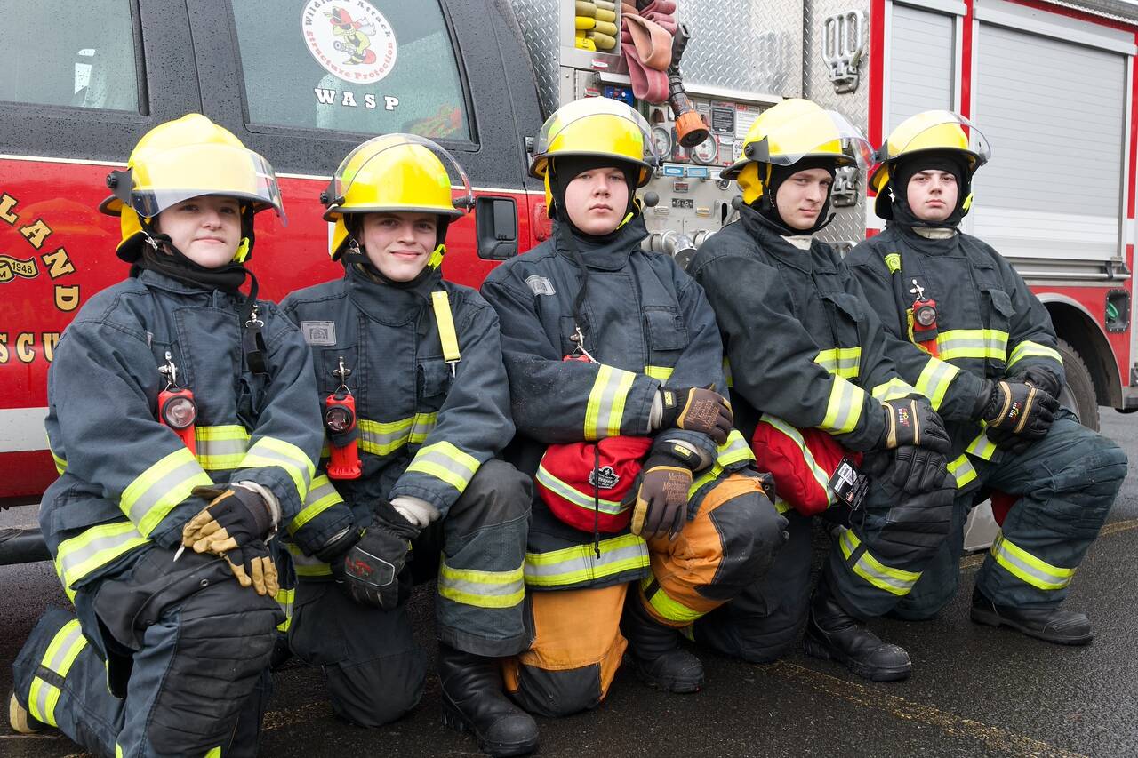 Darrell Kirk photo.
Left to right: Cadets Neila Welch, Jacob Wright, CJ Nuñez, Kairam Bailey, Isaiah Kimple.