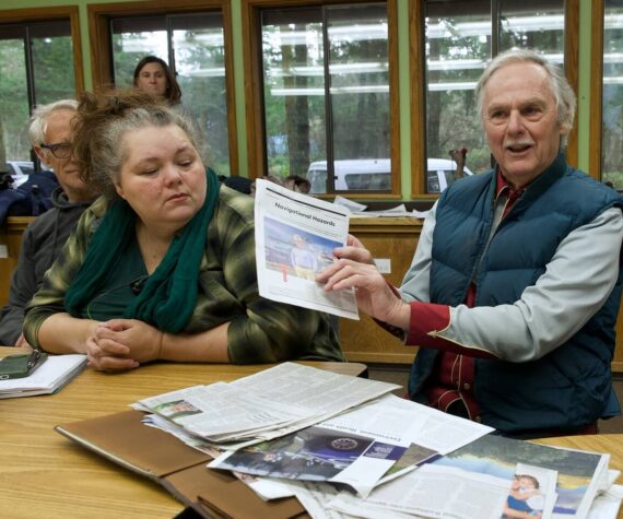 <p>Darrell Kirk Staff photo</p>
                                <p>George Lamb holds up solar research.</p>