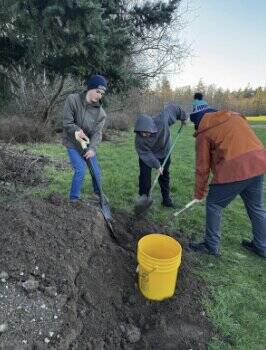 Contributed photo.
Orcas Christian School students give back on a community service day.