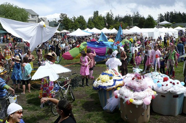 The Orcas Solstice Parade theme for 2015 is 'Garden of the Absurd.'