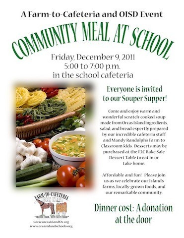 The flier for the 'Souper Supper' at the school.