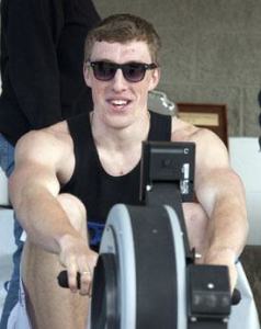 Mikail Van Maren competing with a smile.