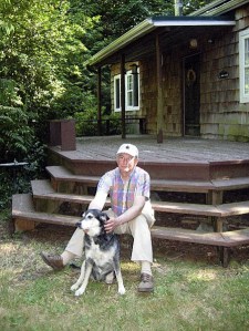 Phillip Rife and his dog
