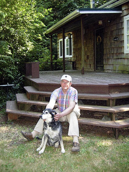 Phillip Rife and his dog