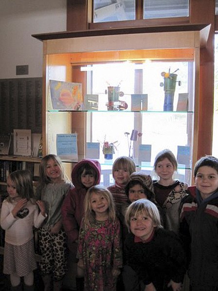 The kids with some of their creations.