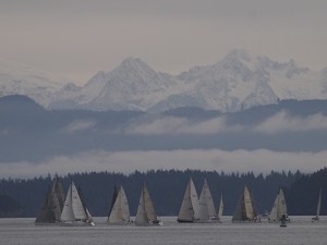Round the County Sailboat Race through Rosario Strait.