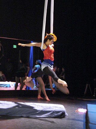 Cabaret in the Air will feature local dancers flying high over the stage.