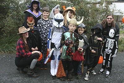 Trick-or-treaters in Eastsound