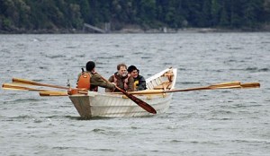 The boat on its maiden voyage.
