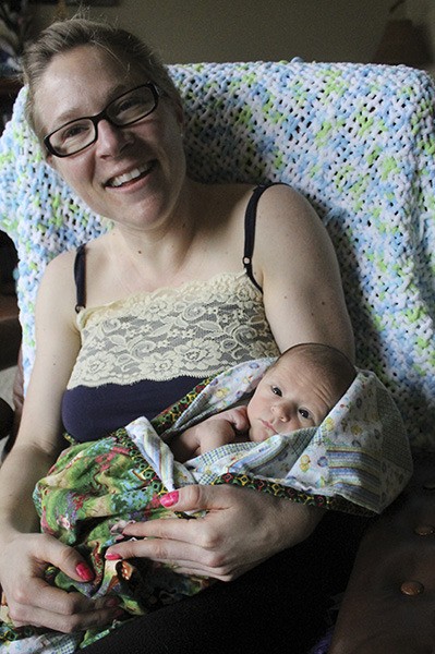 Caitlyn Johnson with baby Iris June.