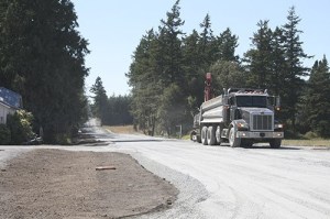 Crews working on the Mt. Baker Road project