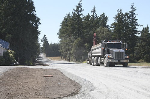 Crews working on the Mt. Baker Road project