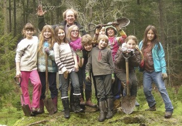 Salmonberry School’s class of fourth through sixth grade students