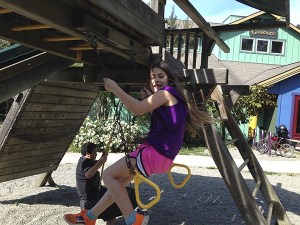 An Orcas youth enjoying the programs at the Funhouse Commons.