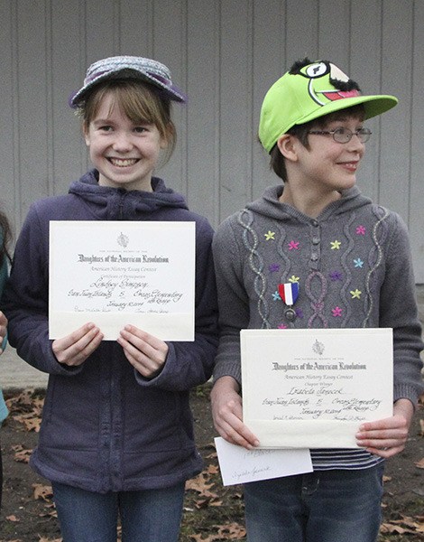 The Daughters of the American Revolution presented the “San Juan County American History Essay” awards to students at Orcas Elementary School on Friday